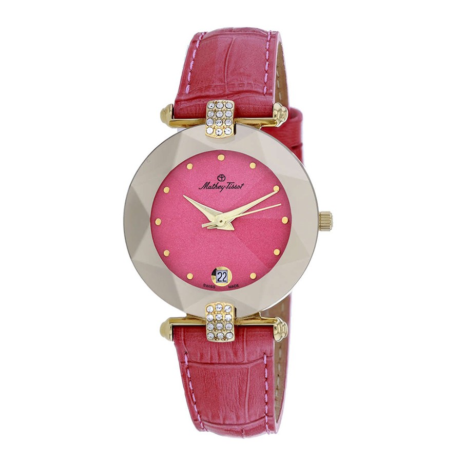 Đồng Hồ Nữ Mathey-Tissot Pyramide P317M 33mm Màu Hồng
