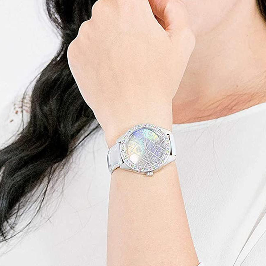 Đồng Hồ Nữ Guess Hologram Iridescent GW0017L1 Màu Bạc