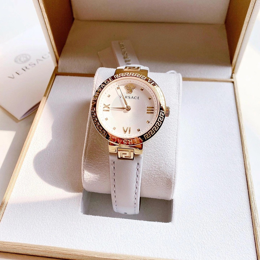 Đồng Hồ Nữ Versace Greca Lady Quartz White Dial Ladies Watch VE2K00421 Màu Trắng