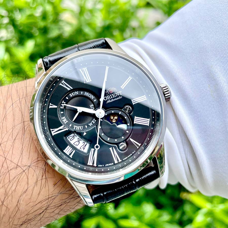 Đồng Hồ Nam Orient Sun And Moon Gen 3 RA-AK0010B10B Màu Đen