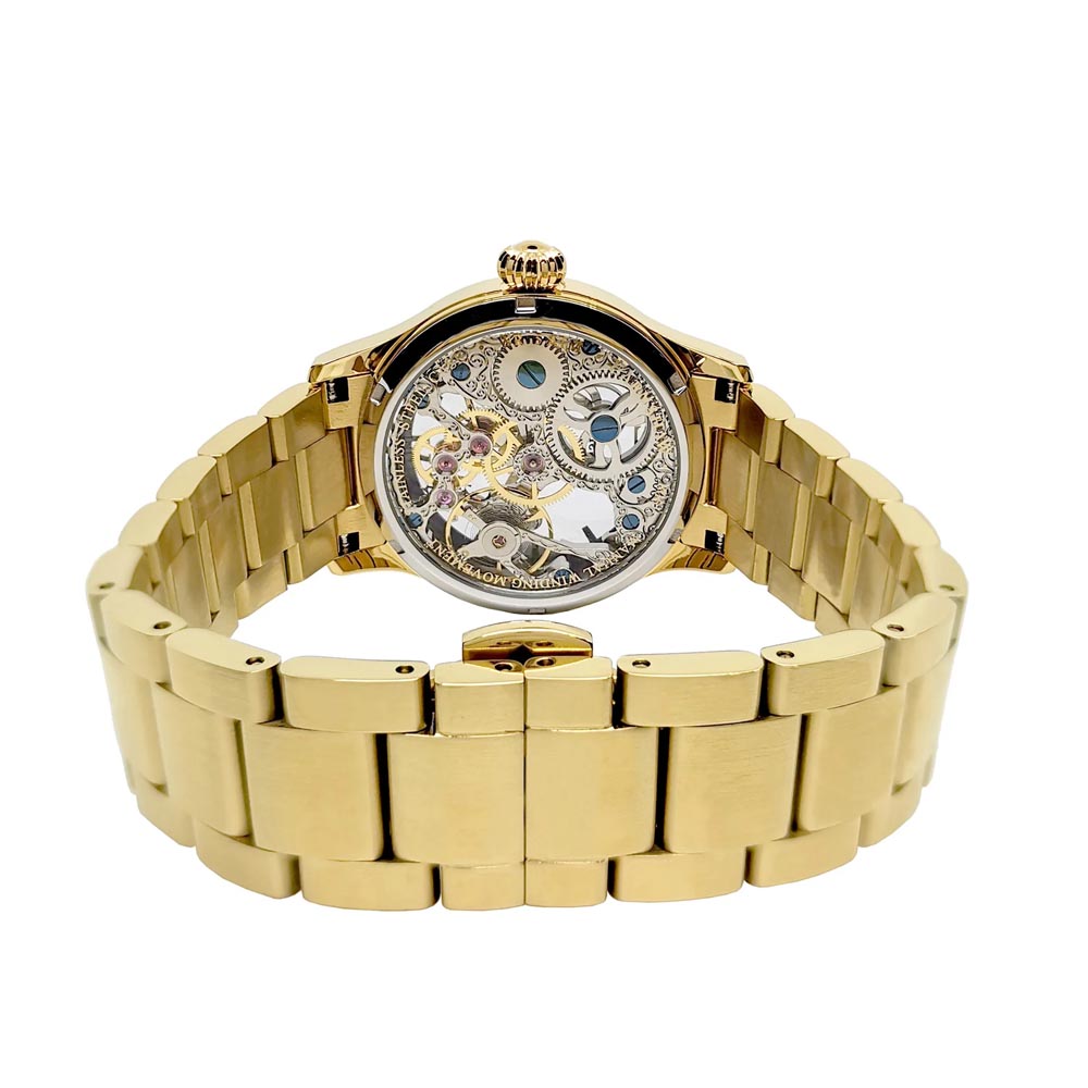 Đồng Hồ Nam Thomas Earnshaw Bauer Shadow Mechanical Skeleton Gold Mist Màu Vàng Gold