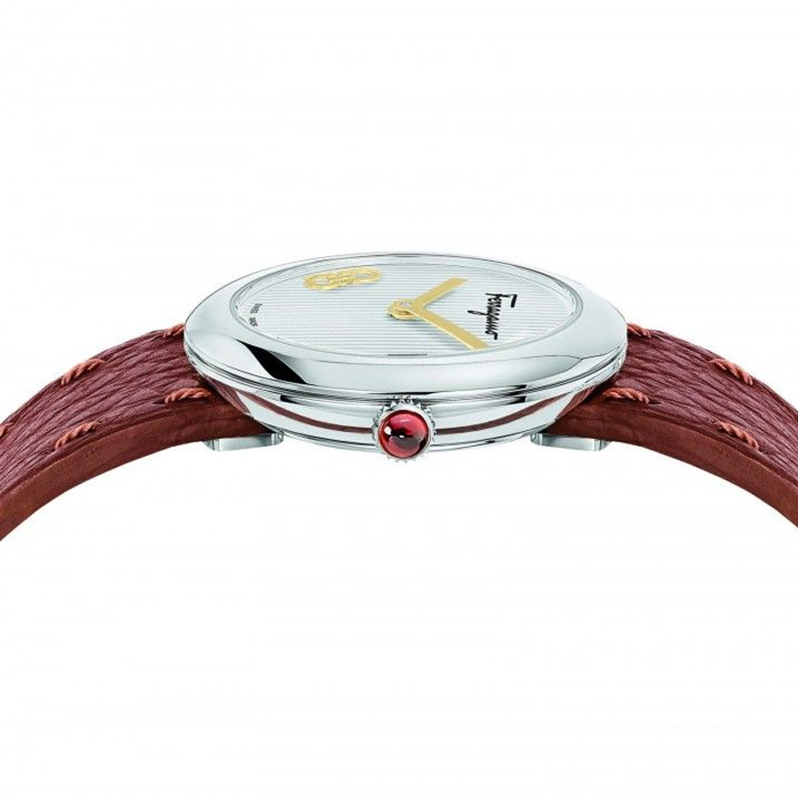 Đồng Hồ Nữ Salvatore Ferragamo Forever Leather Watch 28mm Màu Nâu