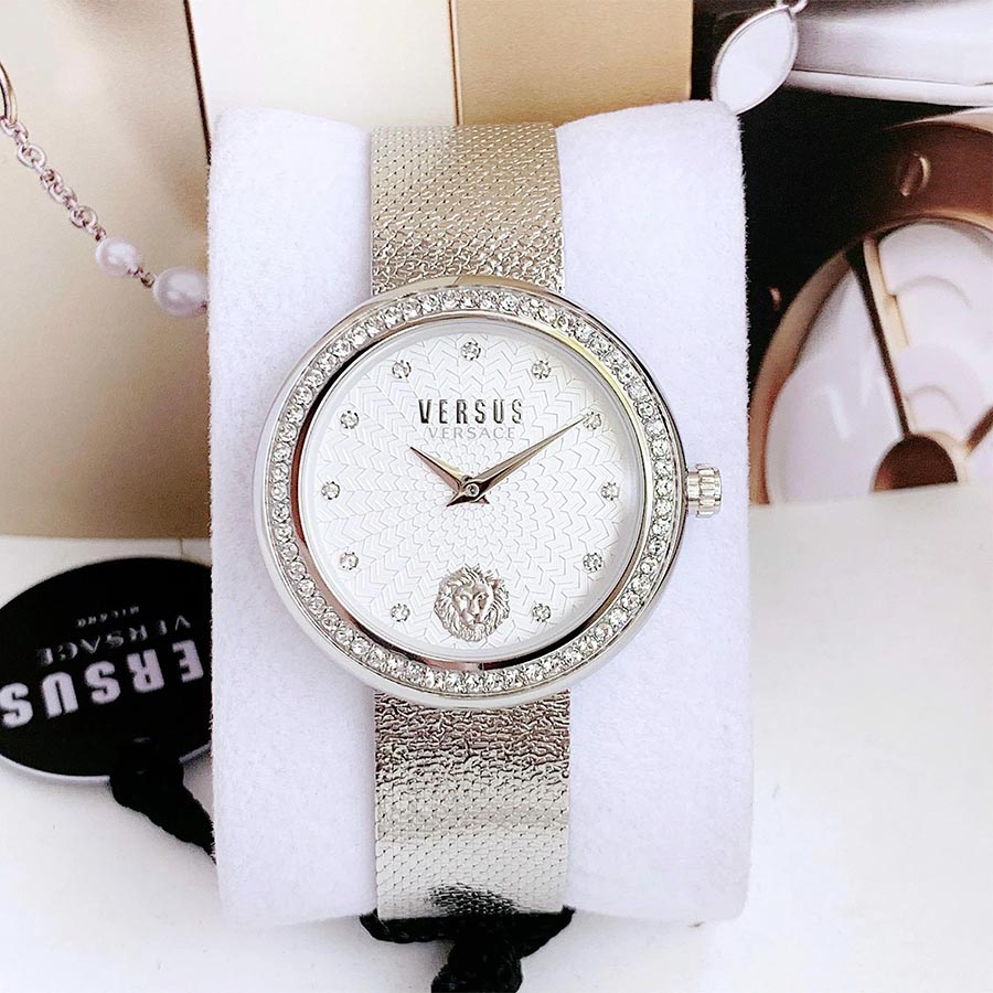 Đồng Hồ Nữ Versace Women Quartz Lea Silver Tone Wristwatch VSPEN1420 Màu Bạc