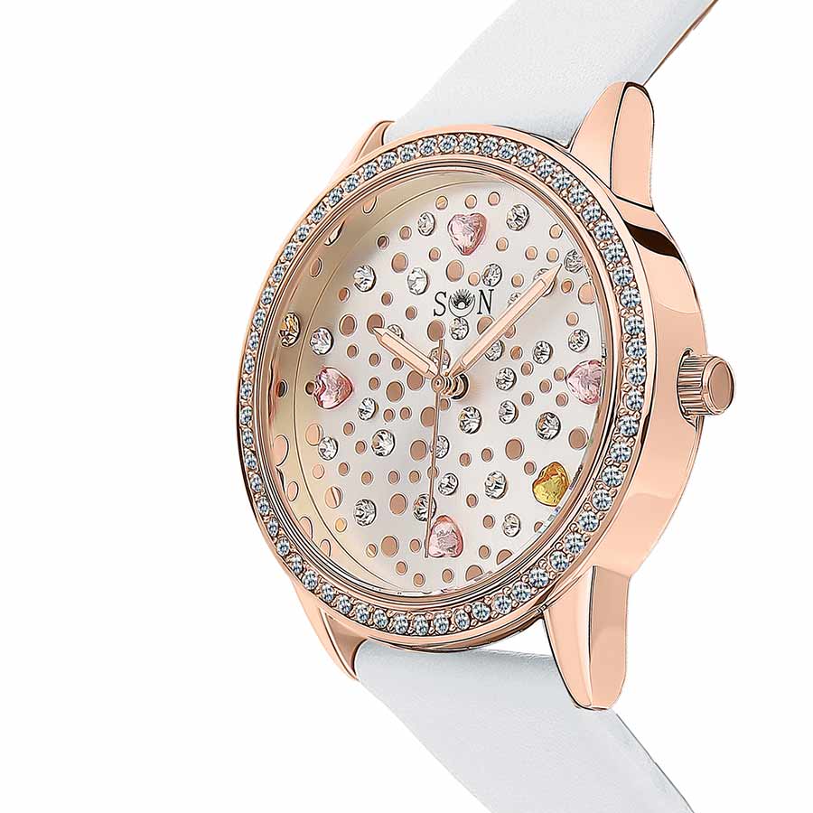 Đồng Hồ Nữ Sunlight  337931 For Women Màu Vàng Hồng - Trắng