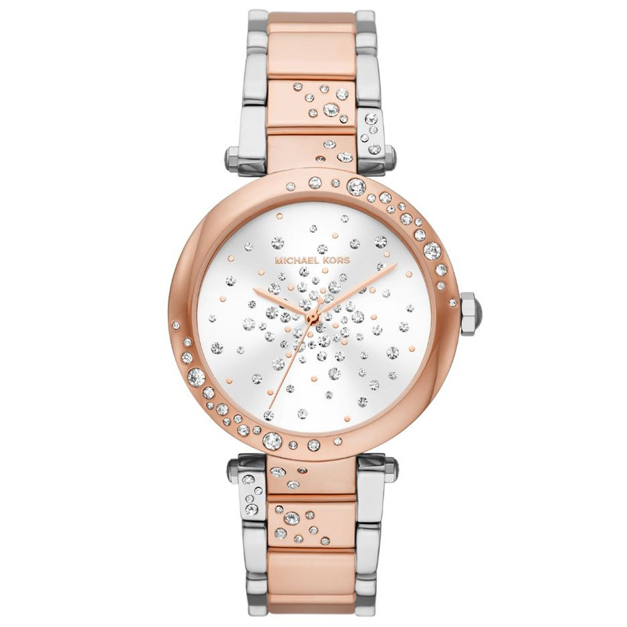 Đồng Hồ Nữ Michael Kors MK Outlet Parker MK7195 Màu Bạc Phối Vàng Hồng