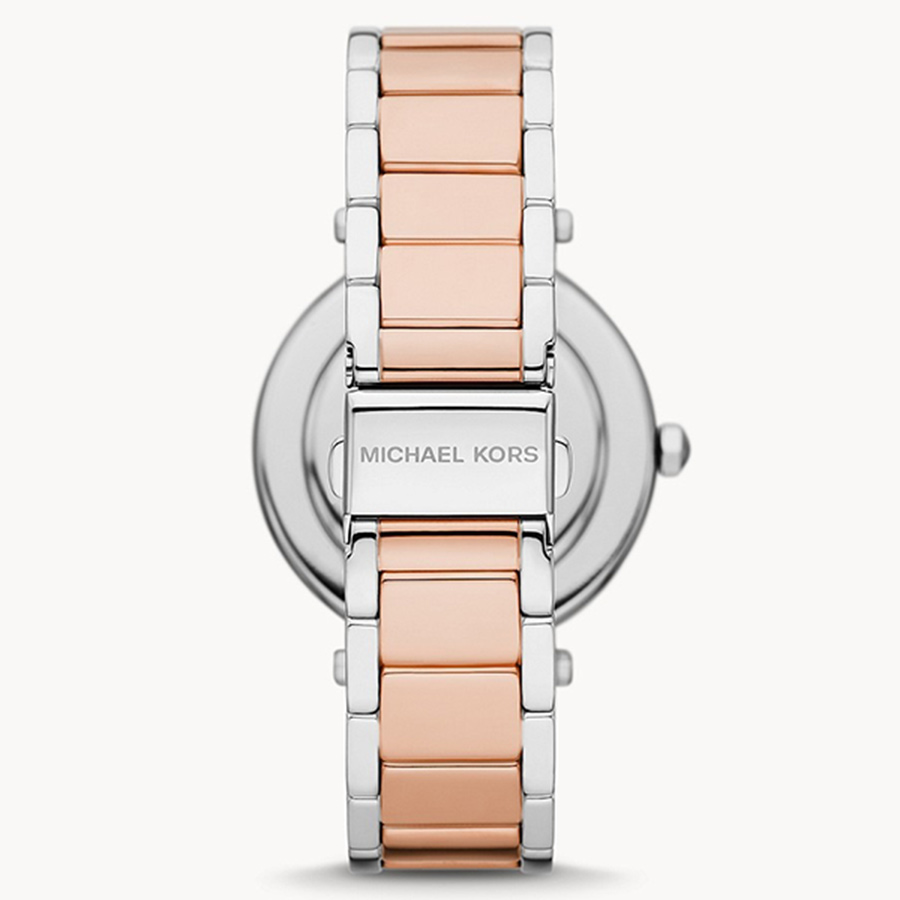 Đồng Hồ Nữ Michael Kors MK Outlet Parker MK7195 Màu Bạc Phối Vàng Hồng