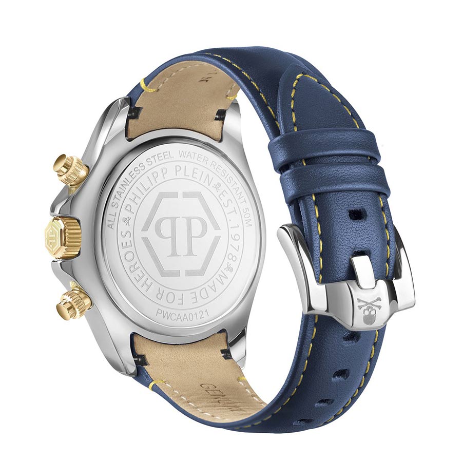 Đồng Hồ Nam Philipp Plein Chronograph Analogue Quartz Nobile PWCAA0121 Màu Xanh Lam