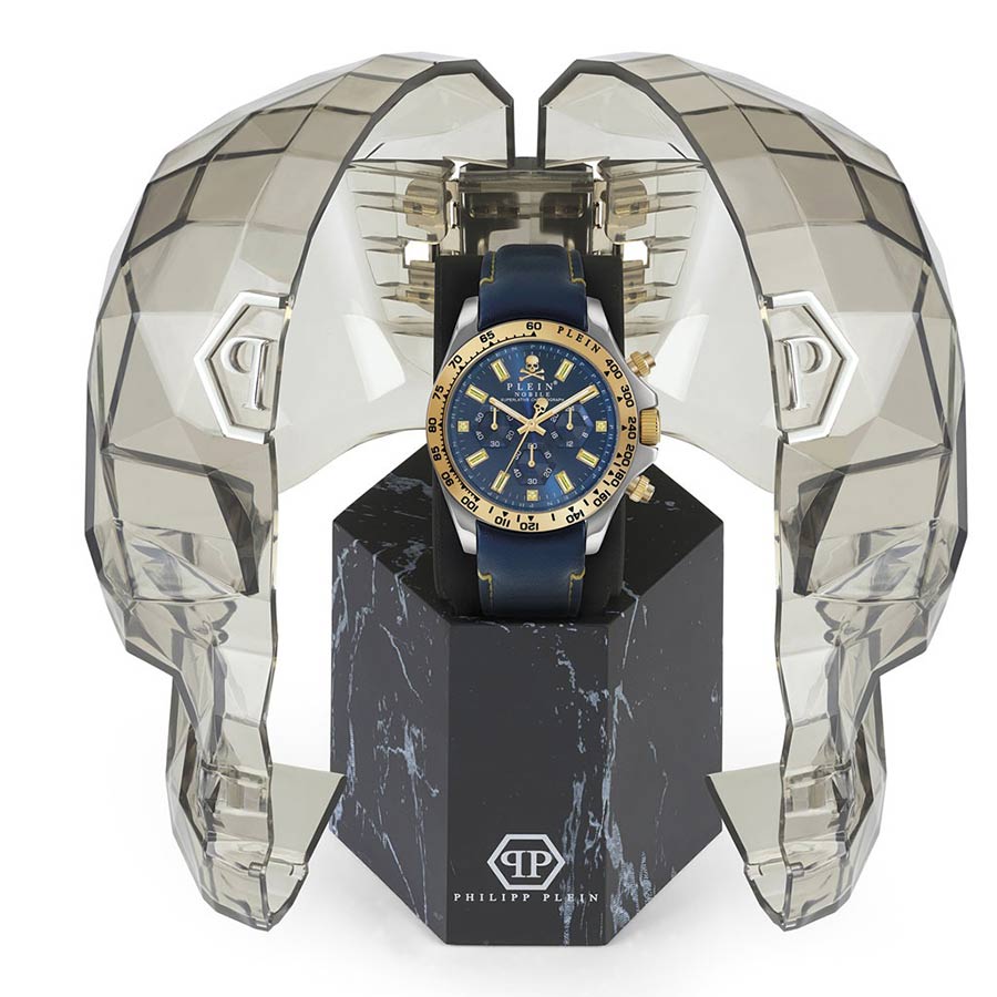 Đồng Hồ Nam Philipp Plein Chronograph Analogue Quartz Nobile PWCAA0121 Màu Xanh Lam