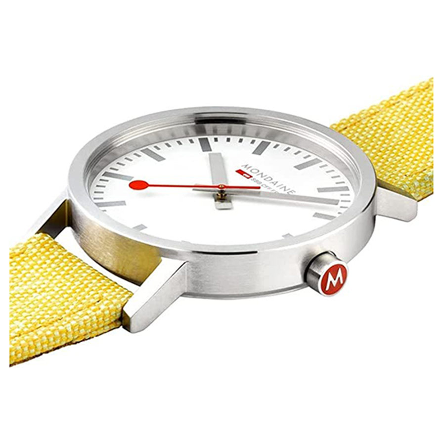 Đồng Hồ Nữ Mondaine Classic Quartz White Dial Ladies Watch A658.30323.17SBE Màu Vàng Trắng