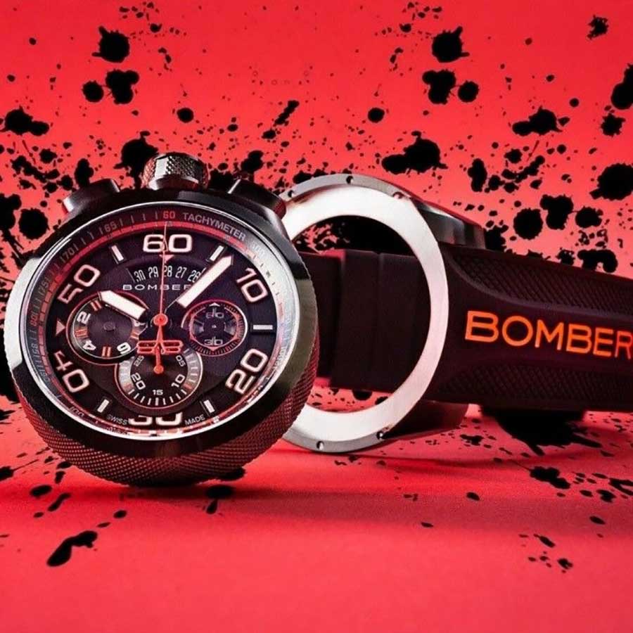 Đồng Hồ Nam Bomberg Bolt-68 Black & Red Special Edition BS45CHPBA.070-1.3 - 45mm Màu Đỏ Đen