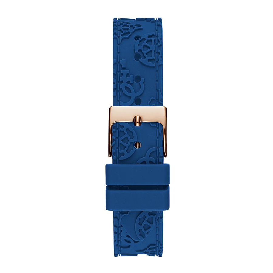 Đồng Hồ Nữ Guess Rose Gold Tone Case Blue Silicone Watch GW0411L2 Màu Xanh Blue
