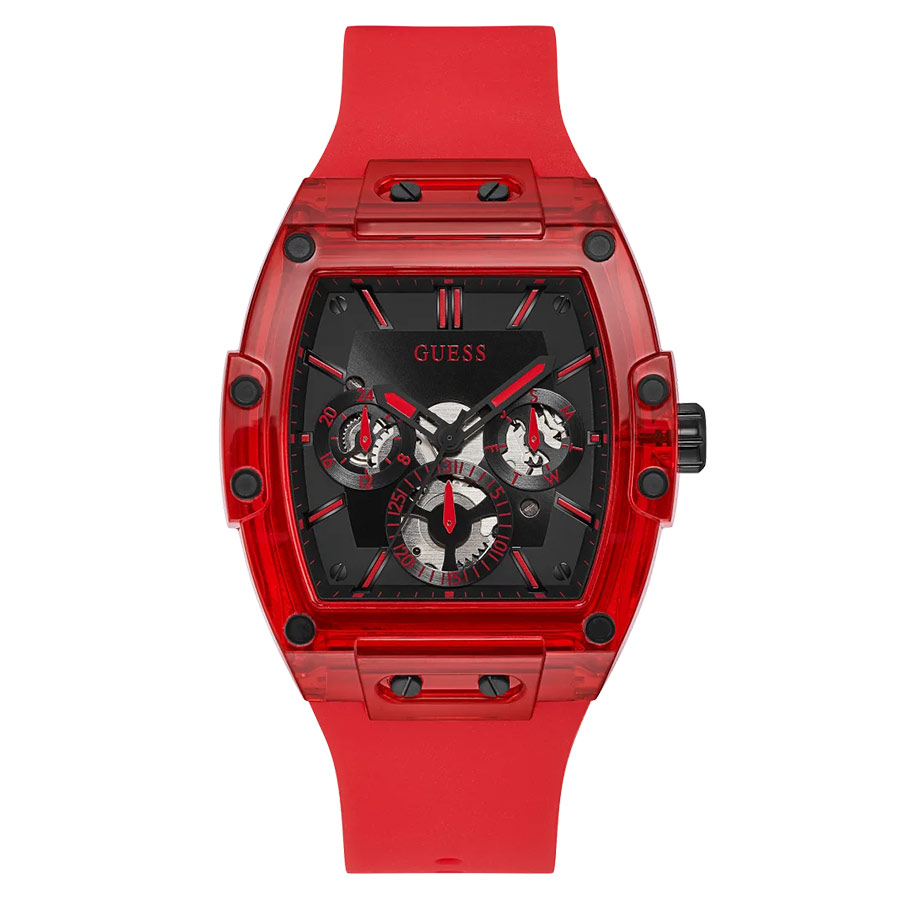 Đồng Hồ Nam Guess Red Case Red Silicone Watch GW0203G5 Màu Đỏ