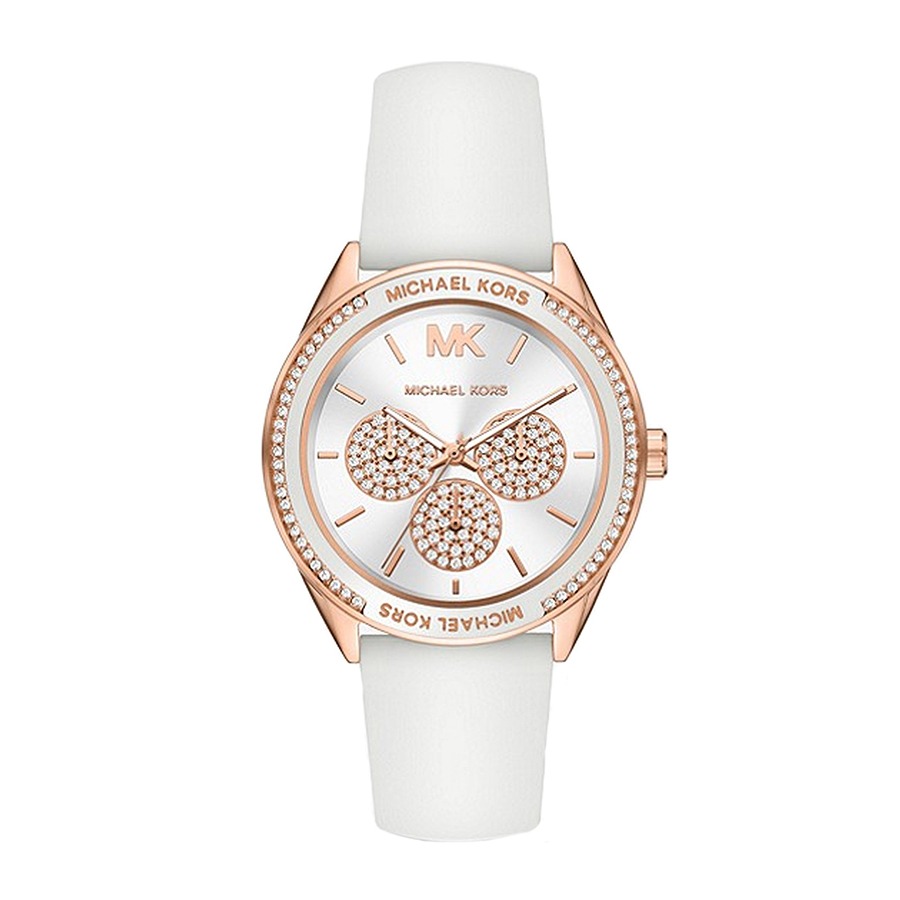 Đồng Hồ Nữ Michael Kors MK Oversized Quartz White Dial Stainless Steel Ladies Watch MK6945 Màu Trắng