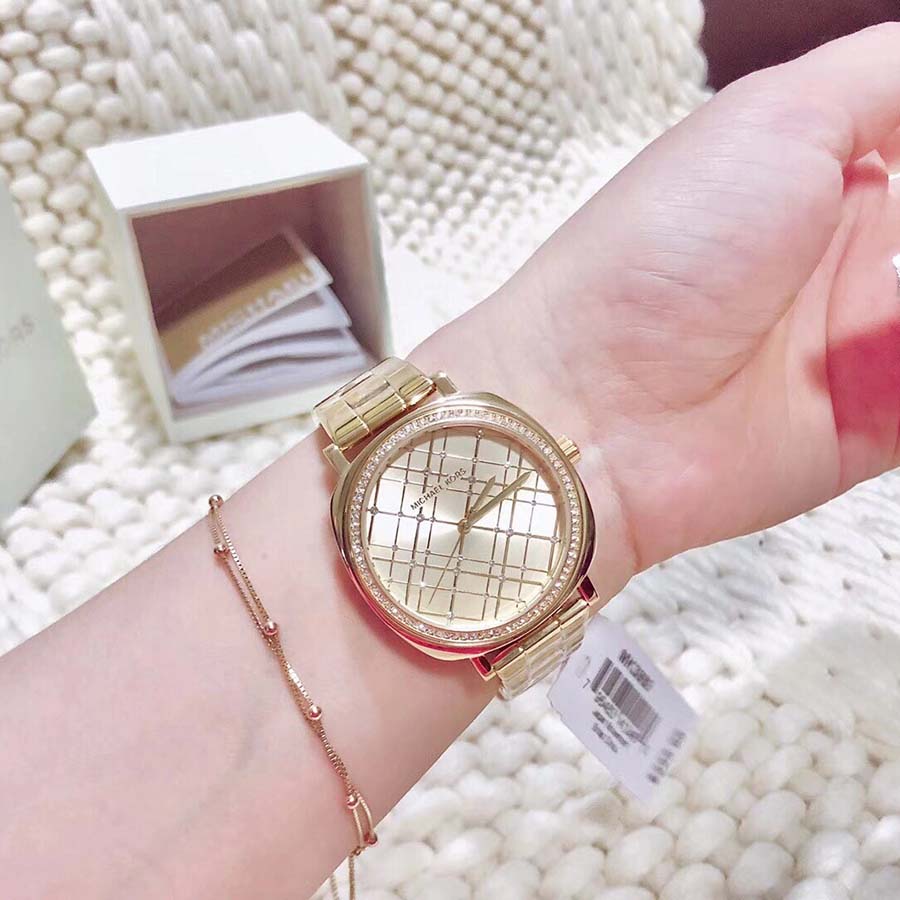 Đồng Hồ Nữ Michael Kors MK Nia Gold-Tone Watch 38mm MK3989 Màu Vàng Gold