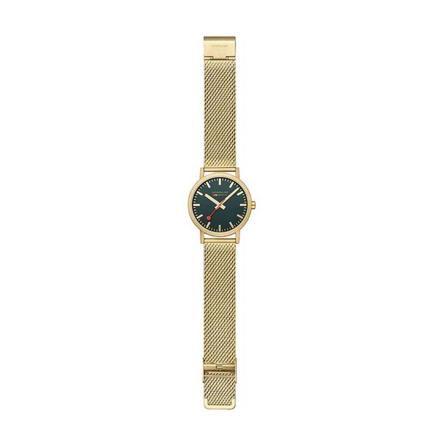 Đồng Hồ Nam Mondaine Classic Forest Green Golden Stainless Steel Watch A660.30360.60SBM - 40mm Màu Vàng Xanh