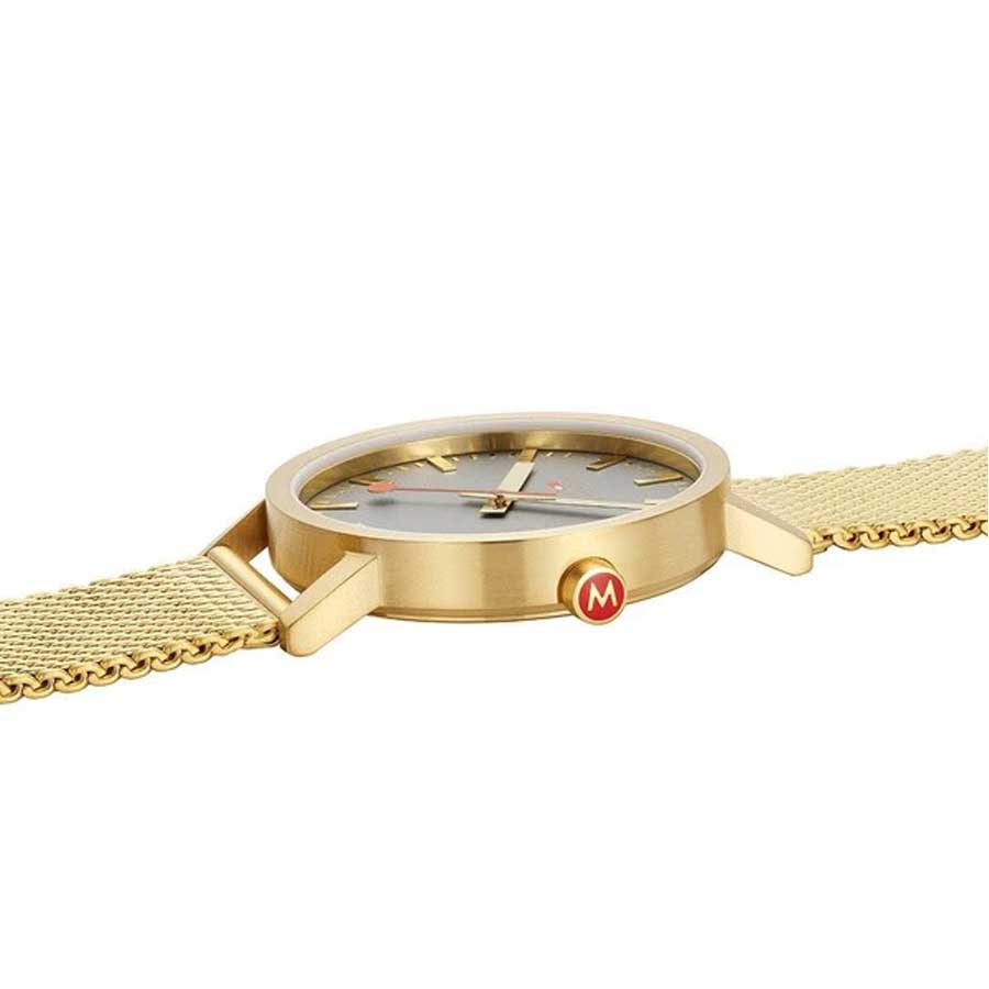 Đồng Hồ Nam Mondaine Classic Good Gray Golden Stainless Steel Watch A660.30360.80SBM - 40mm Màu Vàng
