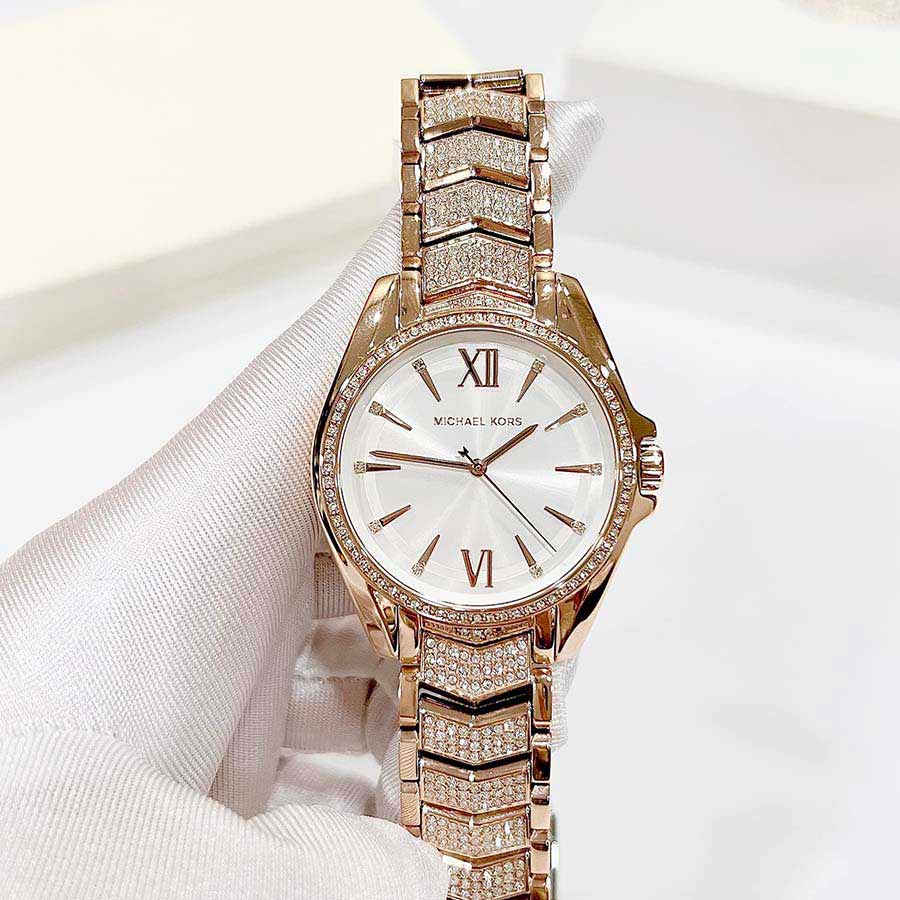 Đồng Hồ Nữ Michael Kors MK Whitney Stainless Steel Watch 38mm Mk6858 Màu Vàng Hồng