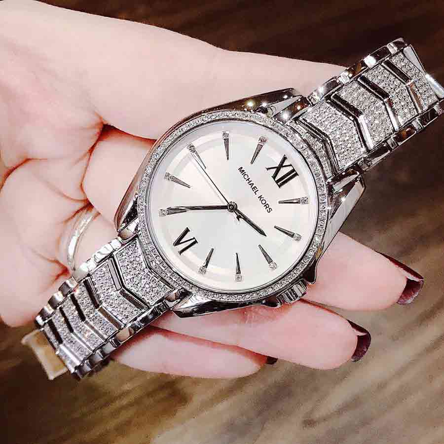 Đồng Hồ Nữ Michael Kors MK Whitney Pavé Watch 38mm MK6687 Màu Bạc