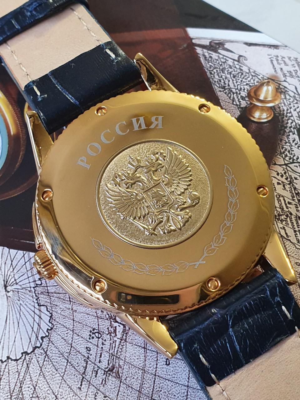 Đồng hồ Poljot chữ ký Tổng thống hở tim kim nung xanh 252CK102