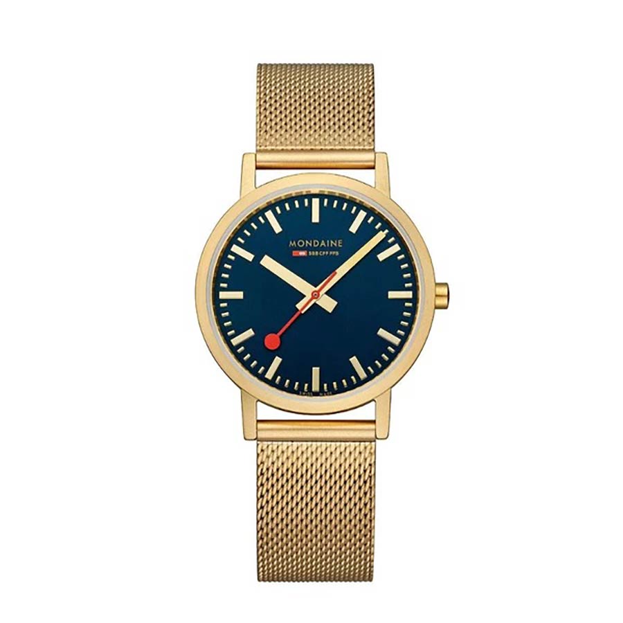 Đồng Hồ Unisex Mondaine Classic Deep Ocean Blue Golden A660.30314.40SBM Màu Vàng Xanh