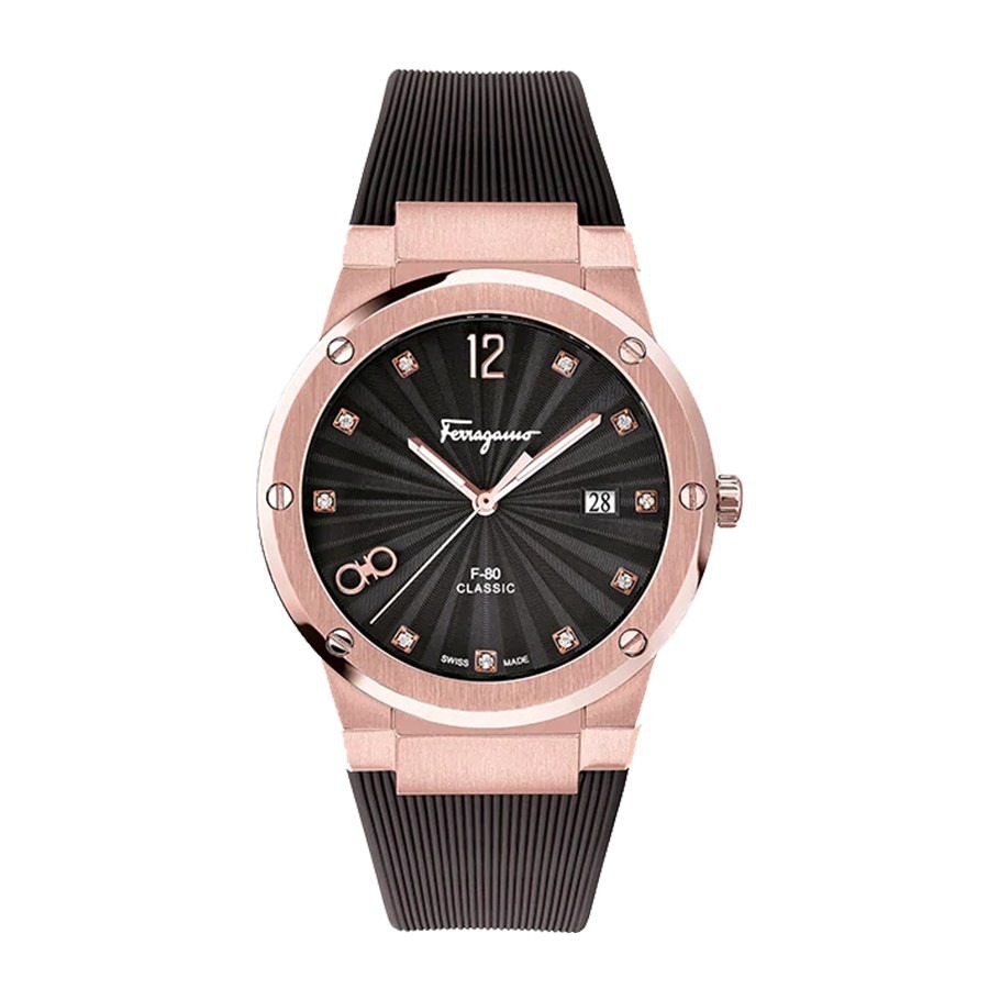 Đồng Hồ Nữ Salvatore Ferragamo F-80 Classic Quartz SFDT01720 Màu Đen