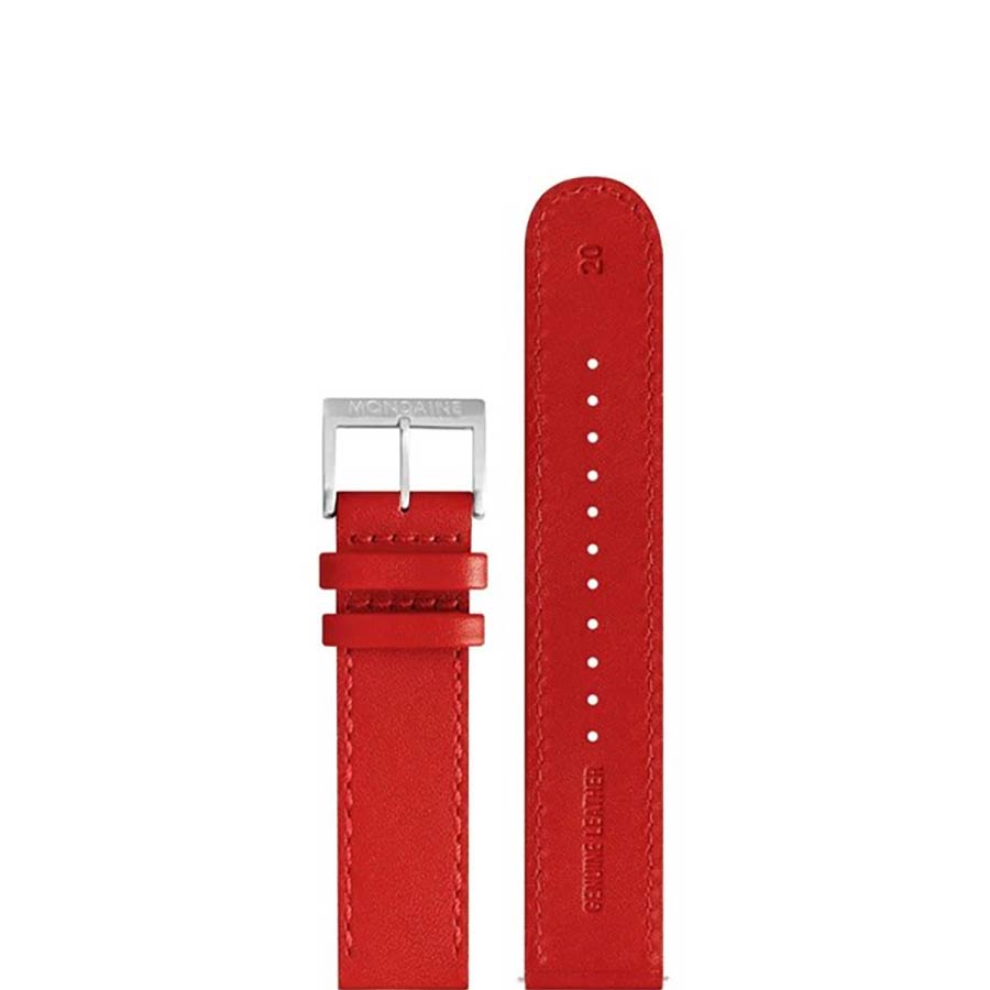 Đồng Hồ Nam Mondaine Original Automatic Red Leather MST.4161B.LC Màu Đỏ Bạc