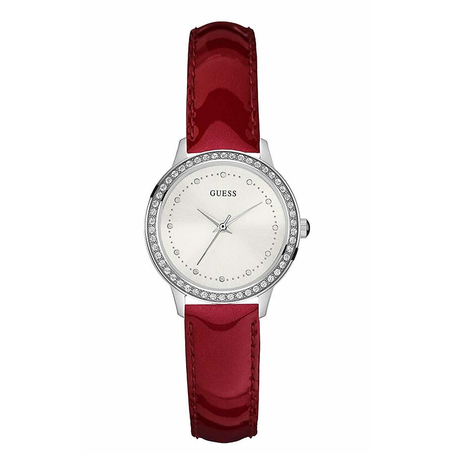 Đồng Hồ Nữ Guess Chelsea Women's Watch 30mm W0648L6 Màu Bạc Đỏ
