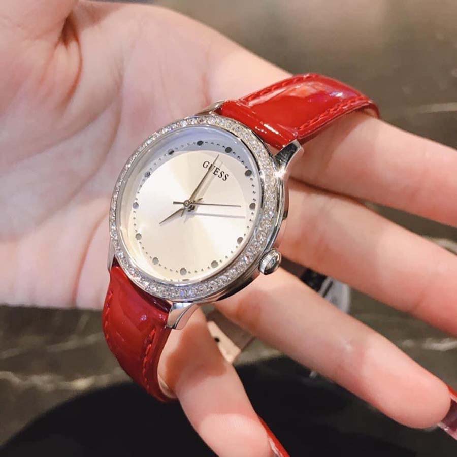 Đồng Hồ Nữ Guess Chelsea Women's Watch 30mm W0648L6 Màu Bạc Đỏ