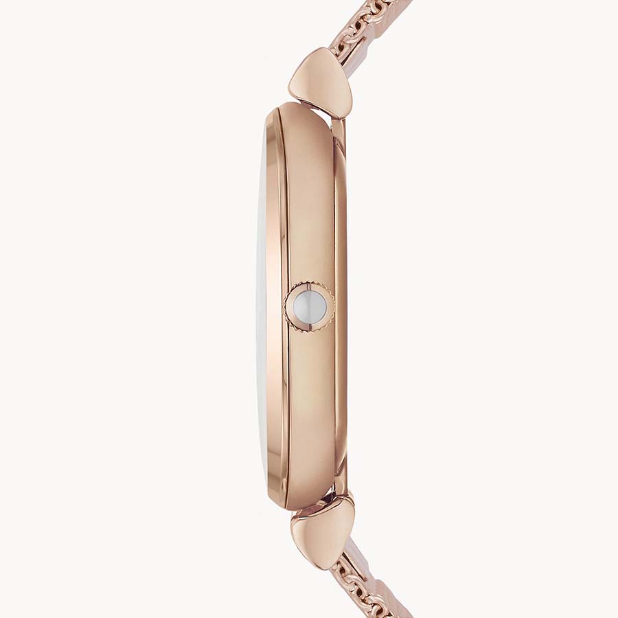 Đồng Hồ Nữ Emporio Armani Women's Two-Hand Rose Gold-Tone Stainless Steel Watch AR1956 Màu Vàng Hồng