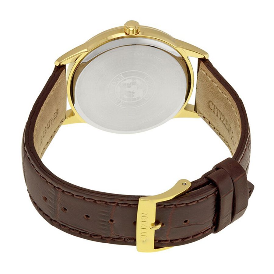 Đồng Hồ Nam Citizen Men's Straps Eco-Drive Ivory White Dial Watch AW1232-04A Phối Màu Vàng - Trắng