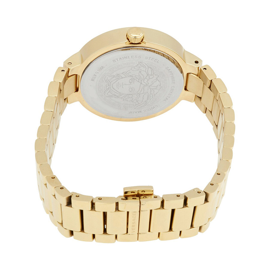 Đồng Hồ Nữ Versace Greca Lady Quartz Black Dial Ladies Watch VE2K00721 Màu Vàng Gold