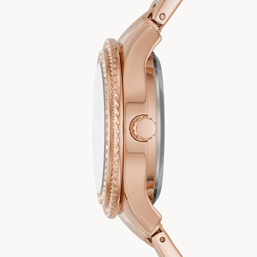 Đồng Hồ Nữ Fossil Stella ME3211 Dây Thép Không Gỉ Màu Vàng Hồng