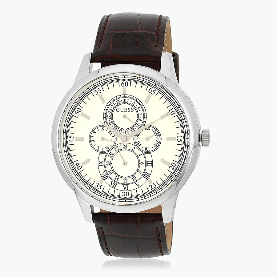 Đồng Hồ Nam Guess Brown/Beige Multi Function Analog Watch W0920G2 Màu Nâu