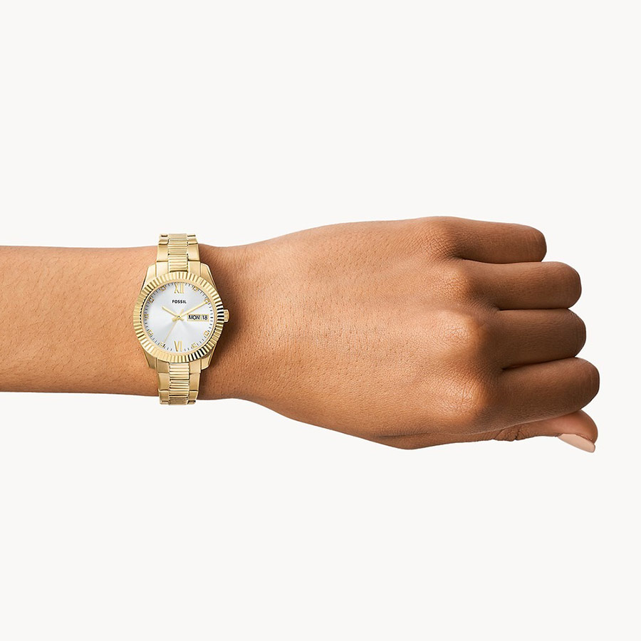 Đồng Hồ Nữ Fossil Scarlette ES5199 Dây Thép Không Gỉ Màu Vàng