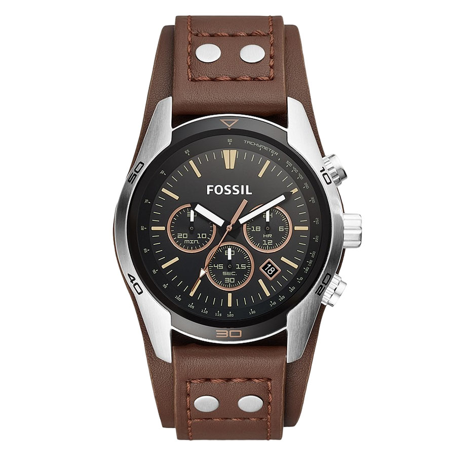 Đồng Hồ Nam Fossil Coachman CH2891 Dây Da Màu Nâu