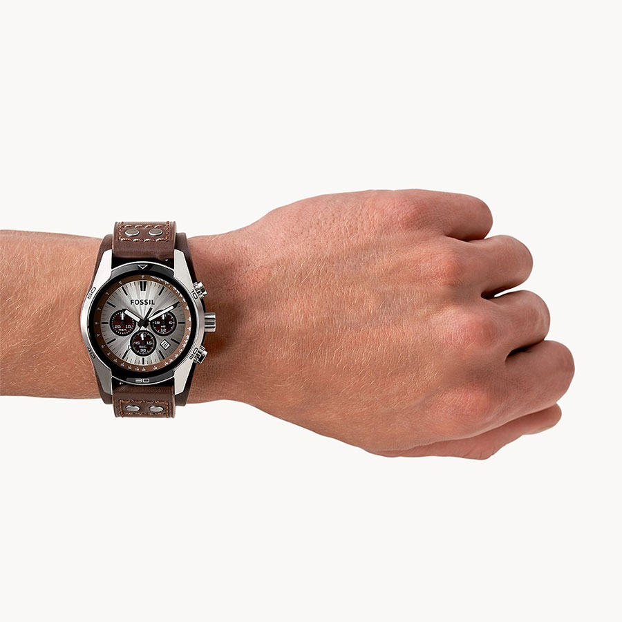 Đồng Hồ Nam Fossil Coachman CH2565 Dây Da Màu Nâu