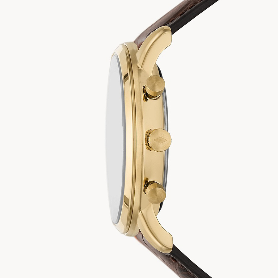 Đồng Hồ Nam Fossil Minimalist FS5942 Dây Da Màu Nâu