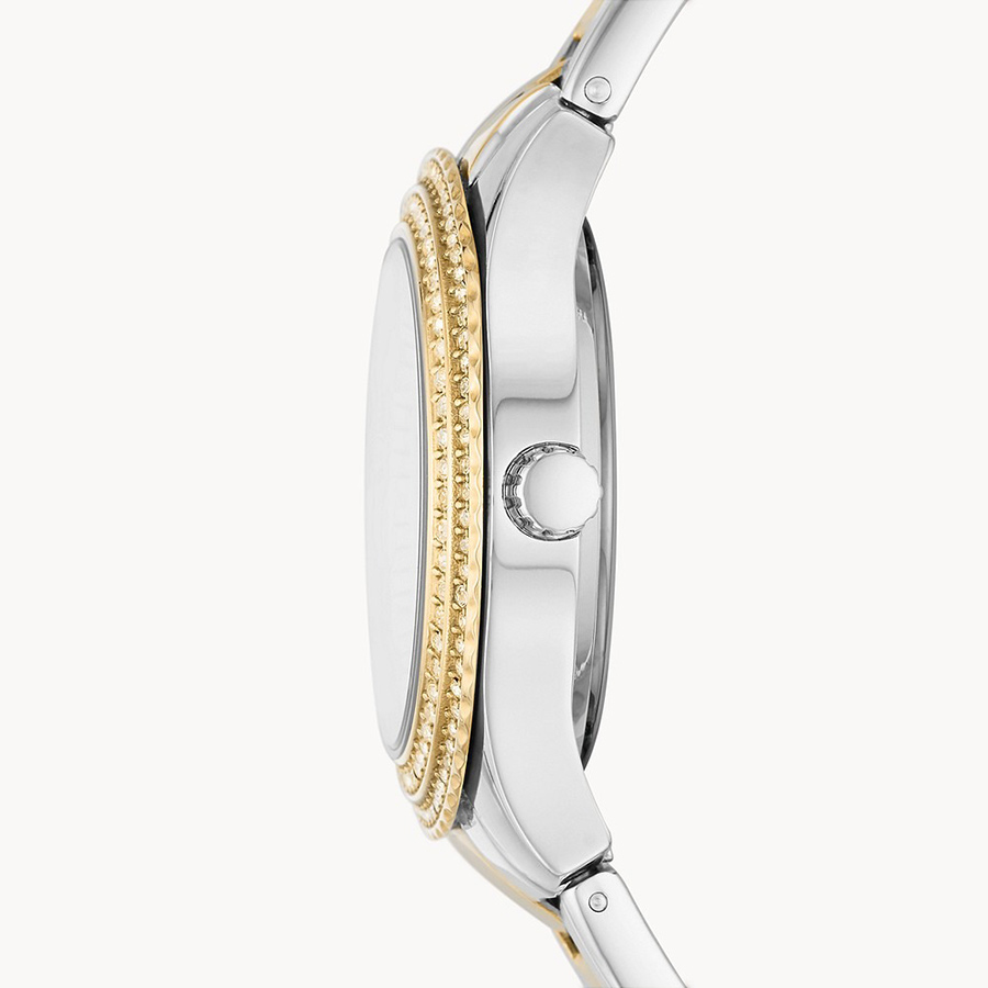Đồng Hồ Nữ Fossil Stella ES5138 Dây Thép Không Gỉ Màu Vàng Bạc