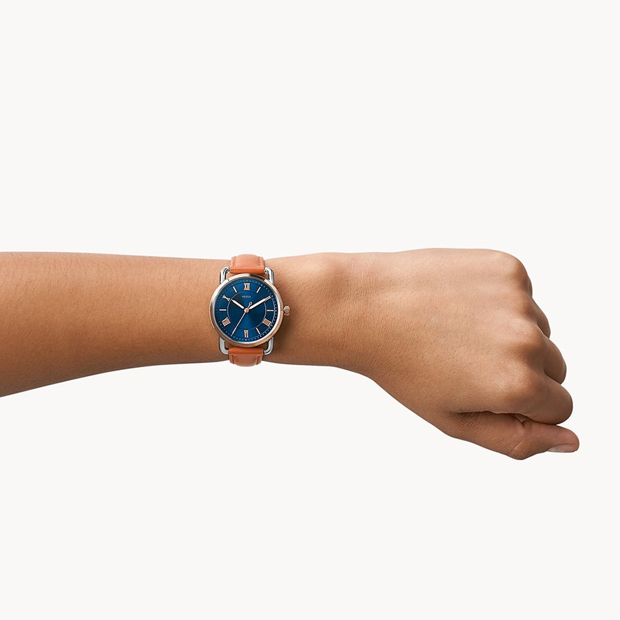 Đồng Hồ Nữ Fossil Copeland ES4825 Dây Da Màu Nâu
