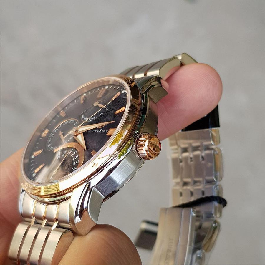Đồng Hồ Nam Orient Star Retrograde SDE00004D0 Màu Vàng Hồng - Bạc