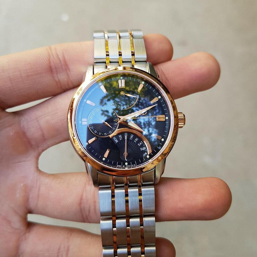 Đồng Hồ Nam Orient Star Retrograde SDE00004D0 Màu Vàng Hồng - Bạc