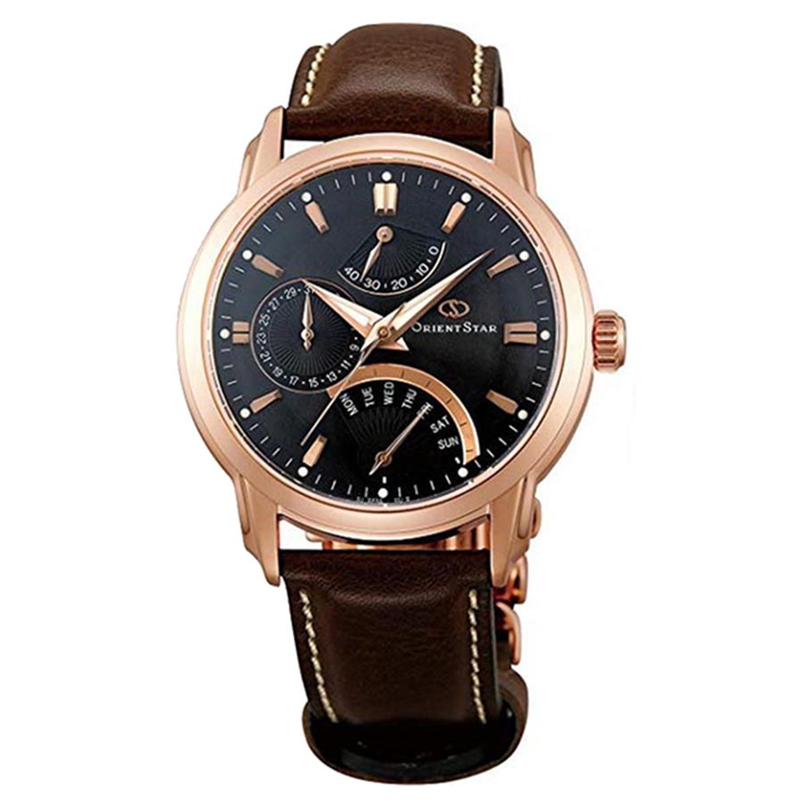 Đồng Hồ Nam Orient Star Retrograde SDE00003B0 Màu Nâu