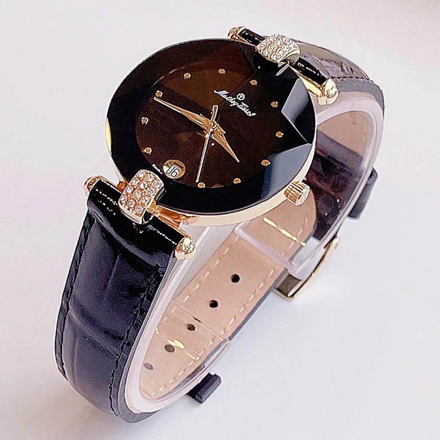 Đồng Hồ Nữ Mathey-Tissot Pin (Quartz) Màu Đen