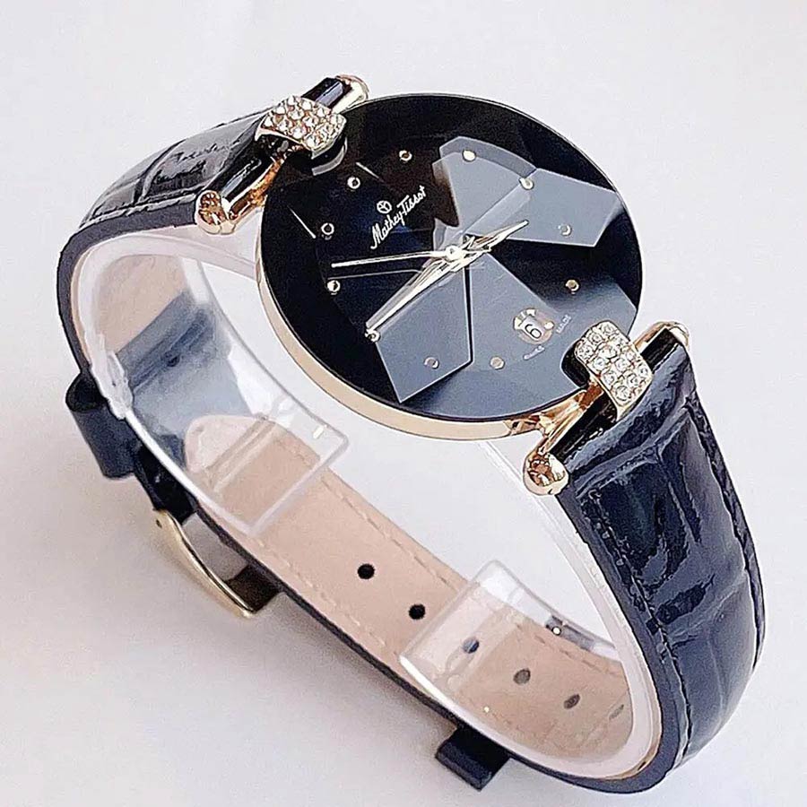 Đồng Hồ Nữ Mathey-Tissot Pin (Quartz) Màu Đen