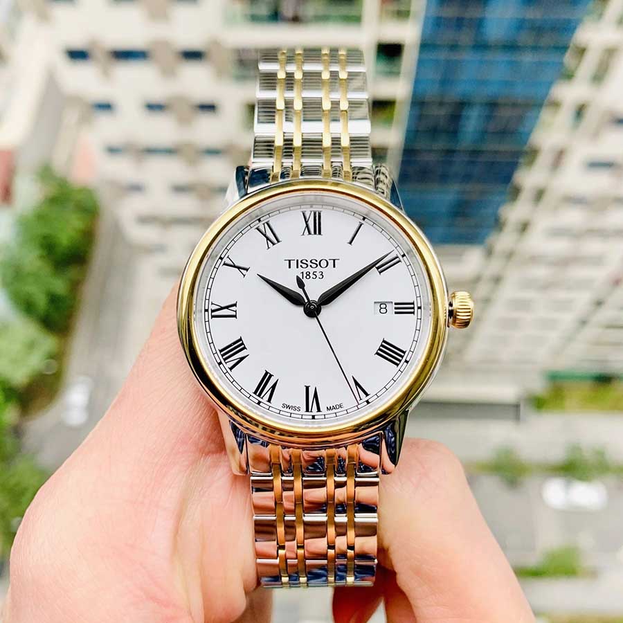 Đồng Hồ Nam Tissot Carson Quartz T085.410.22.013.00 Màu Vàng Bạc