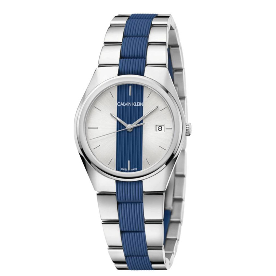 Đồng Hồ Nữ Calvin Klein CK Contrast Quartz Ladies Watch K9E231VX Màu Trắng Xanh