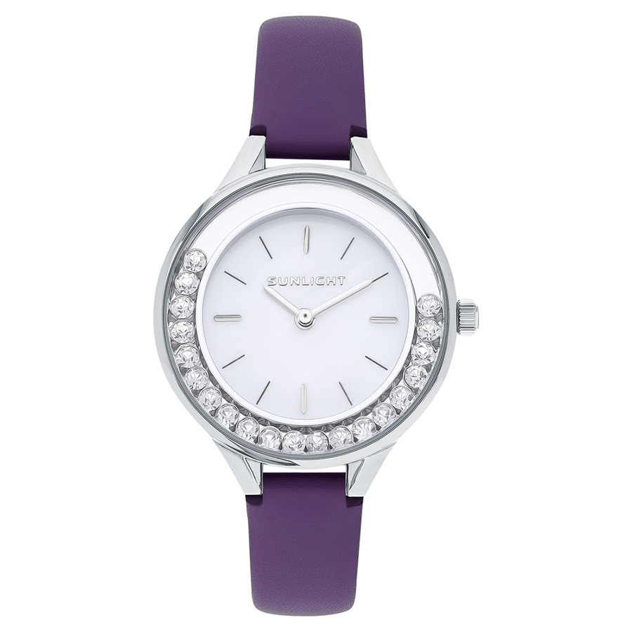 Đồng Hồ Nữ Sunlight Watches For Women Exclusively At S322ASW-01LV Màu Trắng Bạc