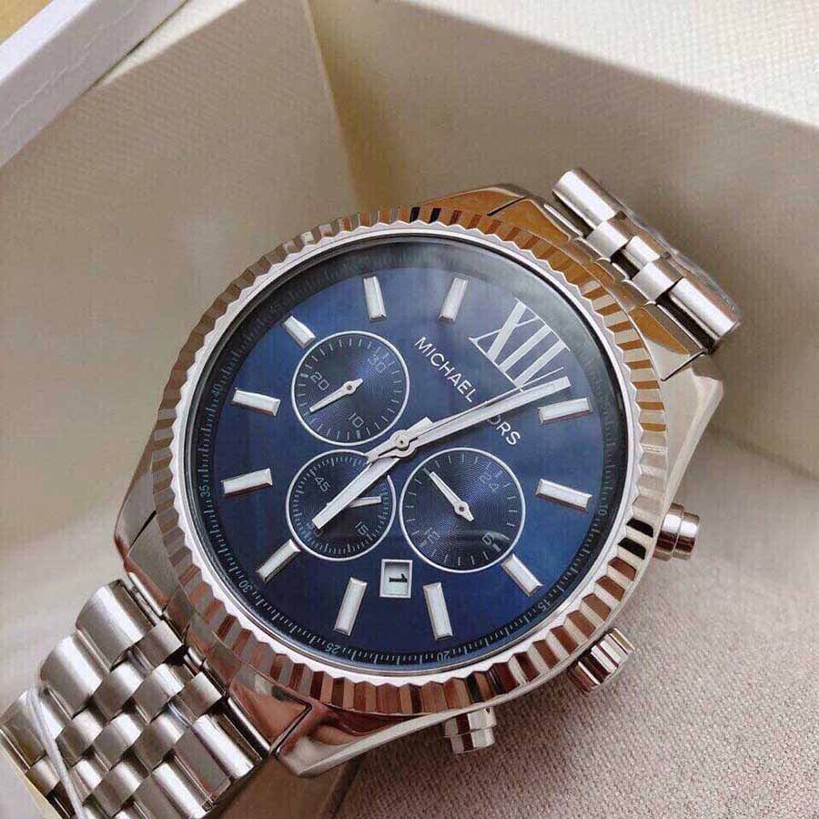 Đồng Hồ Nam Michael Kors MK8280 45mm Màu Xanh Bạc