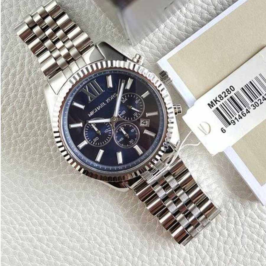 Đồng Hồ Nam Michael Kors MK8280 45mm Màu Xanh Bạc