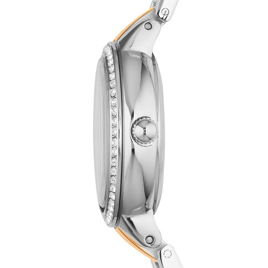 Đồng Hồ Nữ Fossil Virginia Dây Thép Không Gỉ ES3405 Màu Bạc Phối Vàng Hồng